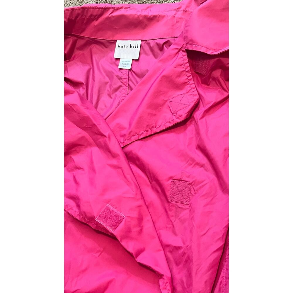 Kate Hill Vintage Pink Belted Raincoat Trench Coat Plus Size 20W Barbiecore Y2K - Picture 4 of 4